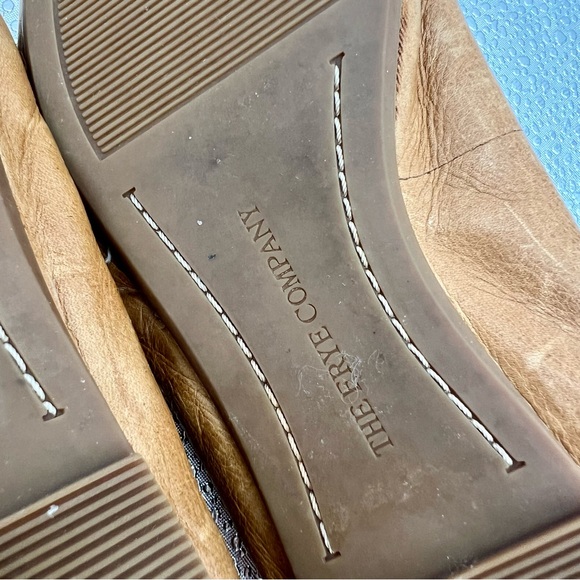 Frye Regina Ballet Flats Cognac Pointed Toe Brown Leather Size 9.5 M - Picture 6 of 8